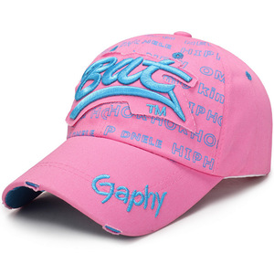 Nuovo stile primaverile strappato berretto da Baseball per gli uomini tridimensionale ricamo pipistrello cappello da sole da esterno per le donne con applicabilità alla festa - Product Image 1
