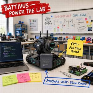 Baterai Pengganti 10.8V 2400mAh untuk RoboMaster S1, Paket Baterai Robot Li-ion 195g, Kompetisi Robotika Non-Stop Coding - Product Image 6