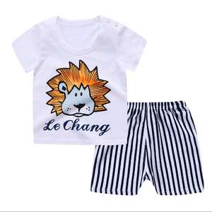 Vêtements pour bébé garçon en gros, ensemble de 2 pièces, t-shirt et short à bretelles pour bébé garçon, tenues de boutique pour garçons - Product Image 5
