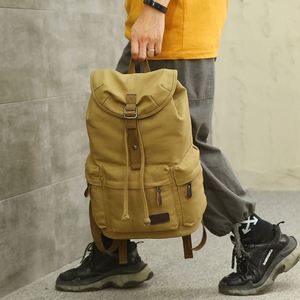 Custom Fashion Waterproof Students <b>School</b> <b>Backpack</b> <b>Large</b> Capacity Men Canvas Travel Retro Hiking Laptop <b>Backpack</b> Bags - Product Image 4