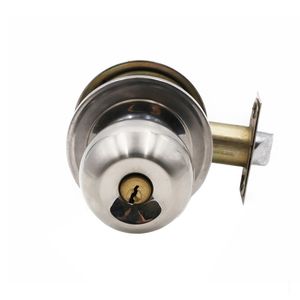 Maniglia per Porta Interna Moderna in Acciaio Inox con Serratura a Cilindro e Maniglia Rotonda per <span class=keywords><strong>Porte</strong></span> e Finestre di Appartamenti - Product Image 5