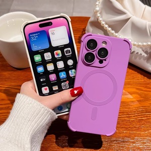 For iPhone 17 liquid silicone magnetic phone case for Apple 16 four-<b>corner</b> drop-proof protective case with lens film 15 - Product Image 2