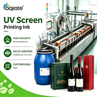 Encre de sérigraphie UV résistante aux rayures, effet cristal brillant, qualité alimentaire, pour l'impression sur carton, emballage haut de gamme pour le tabac et le vin
