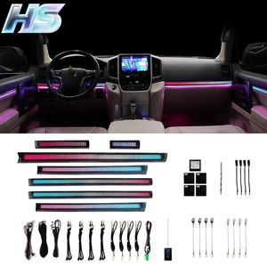 Ambienteverlichting voor auto, LED 12V drakenschub dynamische houtnerf verlichtingset voor Toyota Land Cruiser LC200 2010-2021 - Product Image 1