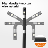 Endoscope d'inspection S10 bidirectionnel articulé avec éclairage, écran IPS 5 pouces, tête articulée, caméra analogique à fibre optique pour mécaniciens