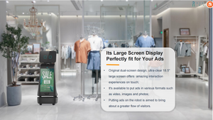 Chine <span class=keywords><strong>robot</strong></span> intelligent d'affichage publicitaire de haute technologie guidant le <span class=keywords><strong>robot</strong></span> de réception humanoïde AI pour le centre commercial d'hôtel de restaurant KTVT - Product Image 4