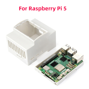 Case ABS para <span class=keywords><strong>Raspberry</strong></span> <span class=keywords><strong>Pi</strong></span> 5/<span class=keywords><strong>4</strong></span>/3 com Montagem em Trilho DIN, Design Modular, Dissipador de Calor de Alumínio Opcional e Ventoinha de Resfriamento, Grande Espaço Interno - Product Image 6