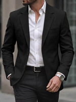 Nouvelle Collection : Costumes d'affaires pour hommes style occidental, à simple boutonnage, revers cranté, poches à rabat, pour occasions décontractées et fêtes