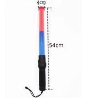 Bâton de signalisation routière rouge vert stroboscopique en plastique, bâton lumineux LED électrique, bâton de signalisation routière