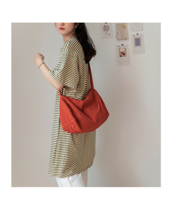 Women's Casual Travel Crossbody Bag Japanese-Style <b>Square</b> Soft Fabric Bag Large Capacity Minimalist Canvas Shoulder Bag - Product Image 6