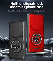 Casing Ponsel Baru dengan Ring Holder untuk Honor X9C X8C 4G, Anti Benturan, Pelindung Kamera Geser, Penutup Belakang Ponsel