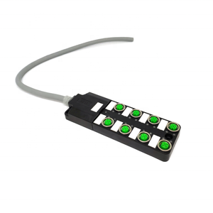 กล่องรวมสายไฟกันน้ำ bibo SVLEC IP67 M12 NPN PNP แบบ 8 ทาง พร้อมไฟ LED 4A - Product Image 3