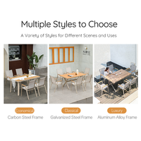 Ensemble de salle à manger d'extérieur moderne et confortable Meiqi avec grande table en dalle pour jardin, balcon, café, hôtel et cour