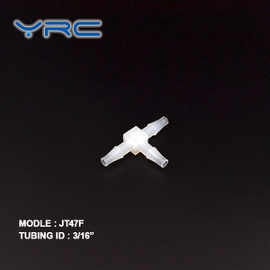 3/16\" PVDF Ozonbeständige 3-Wege-T-Form Kunststoff-Rohrverbindungen - Product Image 1