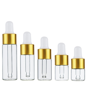 Flaconi Vuoti per Cosmetici da 1ml 2ml 3ml 4ml 5ml, Mini Fiale Trasparenti con Contagocce in Vetro e Anello Dorato - Product Image 6