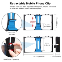 En stock PULUZ Kit de fixation vidéo pour smartphone 4-en-1 avec éclairage LED pour selfie, microphone, support trépied et griffe porte-accessoire universelle pour smartphones