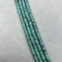 Perles Heishi Turquoise 2x4mm perles de pierres précieuses à disque rond à facettes pour la fabrication de bijoux