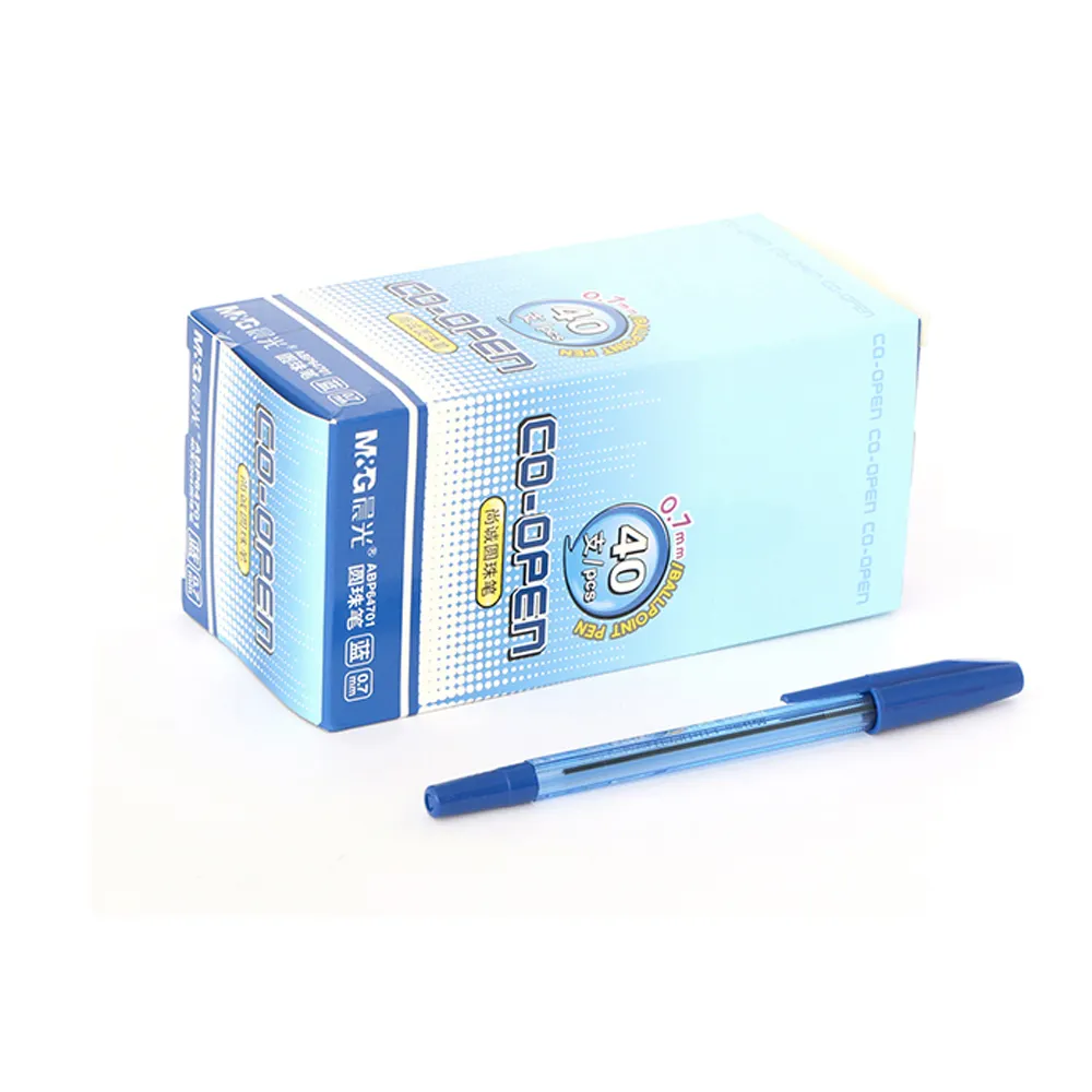 Canetas de ponta média (0.7mm) de tinta azul flexível de calibre 40 para escrever canetas redondas confortáveis