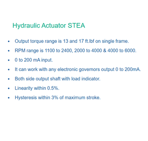 Actuador hidráulico compatible con regulador electrónico ST EA con retroalimentación de posición precisa y larga vida útil para uso industrial - Product Image 2