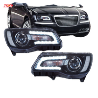 LKS Applicable aux modèles 11-14 pour Chrysler 300C, ensemble de phares modifiés LED 12V 36W 5600 Lumens avec clignotant séquentiel à effet de bienvenue