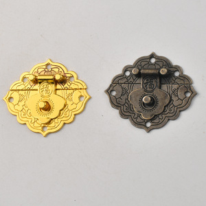 Furniture <b>Lock</b> Zinc Alloy Antique Bronze Gold Chinese Style Keyless Durable Die Casting - Product Image 1