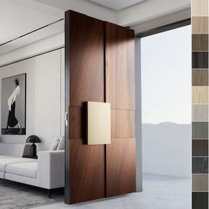 Porte pivotante d'entrée en bois massif de haute qualité, moderne et antivol, pour villa, appartement, salon, fabriquée en Chine - Product Image 6