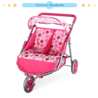 Poussette Feili personnalisée pour poupées avec panier, pour jeu d'imitation de poussette double pour filles plus âgées