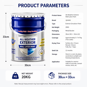 Peinture murale extérieure en latex toutes saisons, revêtement mural extérieur résistant aux intempéries, anti-décoloration, faible odeur - Product Image 3