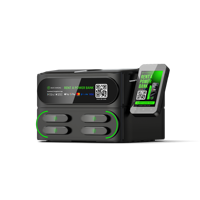Station de recharge partagée créative à 4 emplacements empilables avec batterie Li-polymère, recharge rapide 36W, machine de location et de vente automatique