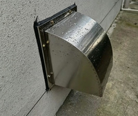 Grille d'aération murale moderne en acier inoxydable, étanche, pour climatisation de chambre, installation facile