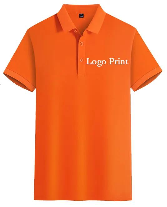 custom polo t-shirts polyester cotton blend sublimation summer mens polo shirt with logo custom logo printed