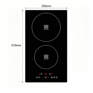 Table de cuisson à induction encastrable et sur plan de travail certifiée ETL, cuisinière électrique double zone 12 pouces 1800W pour camping-car et petite cuisine - Product Image 2