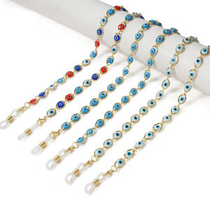 Pavo ojo diablo mal de ojo joyería mascarilla titular gafas de sol cuello Lunettes gafas accesorios cadenas para máscaras - Product Image 1