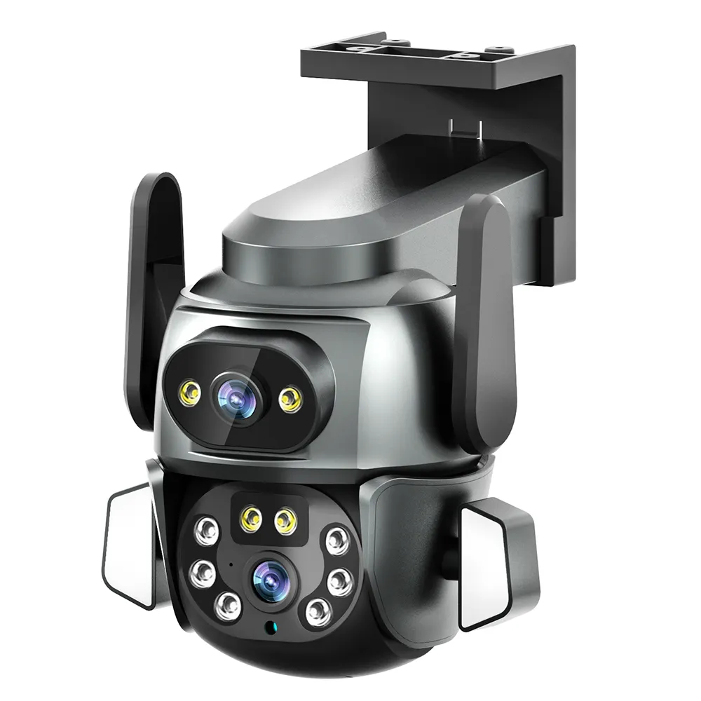 L 4MP Hd Color Night Vision Câmera Wifi Alarme de câmera ao ar livre Gravação de vídeo IP Cctv Ptz à prova d'água