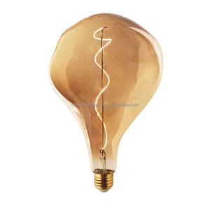 ET160装飾ペンダントランプ不規則なガラスエジソンヴィンテージ電球240VE274W調光可能なソフトLEDフィラメント電球