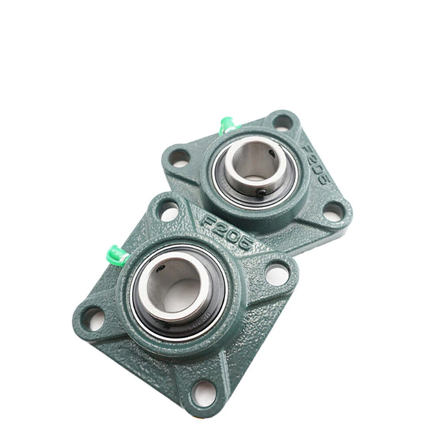 UCF204 UCF205 UCF206 Chrome Steel Insert Bearing Unit 4 Bolt Square Flange Cast Iron Housing for Machinery