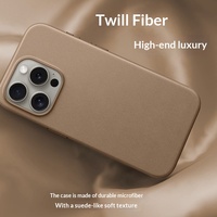 Étui de téléphone tissé en sergé gaufré étanche pour iPhone 16 15, coque magnétique animée pour iPhone Pro 17