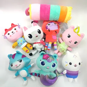 Nouveau en stock animaux en peluche Gabbys maison de poupée chat peluche poupée sirène peluche Gabby maison de poupée Gaby jouet