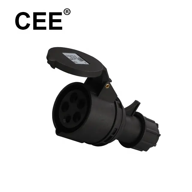 CEE IP44 4P 16A 250V IEC60309 Pin & Mouw zwarte industriële plug & socket 4 pin