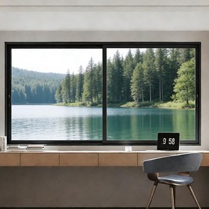 Fenêtre coulissante horizontale en aluminium à rupture de pont thermique, <span class=keywords><strong>double</strong></span> <span class=keywords><strong>vitrage</strong></span> insonorisé, design moderne NFRC, sur mesure - Product Image 6