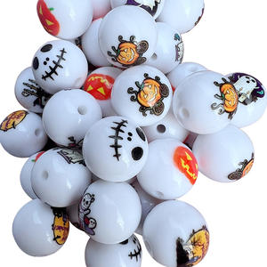 2025 Navidad Halloween océano serie de dibujos animados 16mm bolígrafos con cuentas impresos DIY fabricación de joyas acrílico plástico Lucite cuentas - Product Image 4