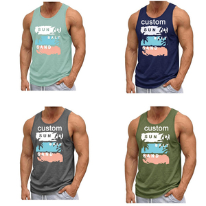 Chaleco Deportivo Personalizado con Logotipo, Talla Grande, <span class=keywords><strong>Camiseta</strong></span> sin Mangas para Gimnasio, Verano, para Hombre - Product Image 1