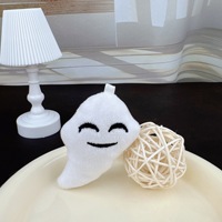 Porte-clés fantôme en peluche souple d'Halloween, jouet en peluche doux pour machine à griffes, pendentif, breloque de sac, décoration, cadeau de fête