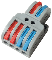 222 Connecteur à levier 3 voies 32A 250V Cage Spring Clamp Termination pour les stations de transmission automobile et de puissance