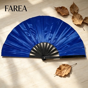 Ventilador plegable liso de colores puros barato ventilador rave de bambú grande de 13 pulgadas para fiesta y regalo - Product Image 2