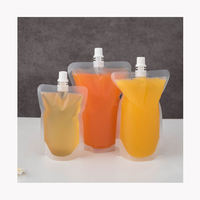 Sachet Doypack transparent avec bec verseur pour boissons et jus, 200ml 30ml, jetable, en BOPP+PET+PE, Marque HX