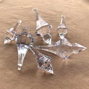 Atacado Plastic Light Prism <span class=keywords><strong>Chandelier</strong></span> Acessórios Acrílico Wedding Teto Decoração Pingente Crystal Clear Acrílico Ornamento - Product Image 2
