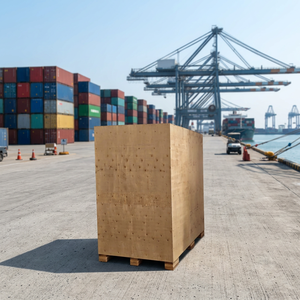 Vietnam Made Eco Friendly Heavy Duty ISPM 15 Wooden Shipping <b>Crate</b> Lift Van Packaging for Logistics Moving Custom Logo - Product Image 1