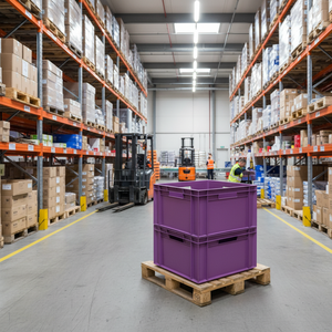 Etap KT 4322-2 Solid Style Industrial Plastic <b>Crate</b> Virgin Recyclable Stackable <b>Storage</b> Box for Logistic Use - Product Image 3