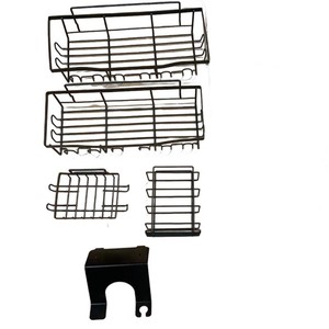 Shower Caddy Soap Holder Wall-Mounted Stainless Steel Storage for <b>Bathrooms</b> Rustproof and No-Drilling <b>Corner</b> Mounted - Product Image 1